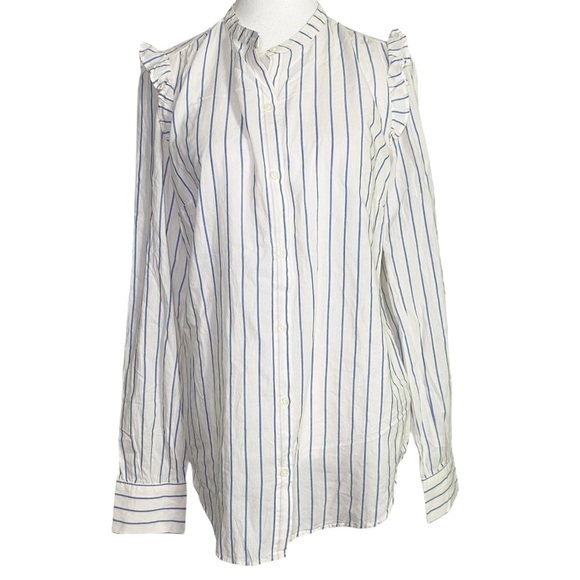 Old Navy Tops - Old Navy Blue and White Pin Striped Shirt NWT